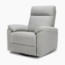 DaVinci Suzy Glider Recliner Nursery Chair - Glider Rocking Chair for Nursery and Living Room - GREENGUARD Gold, FSC & Certi-PUR US Certified - 360° Swivel Rocker Recliner Chair (Frost Grey)