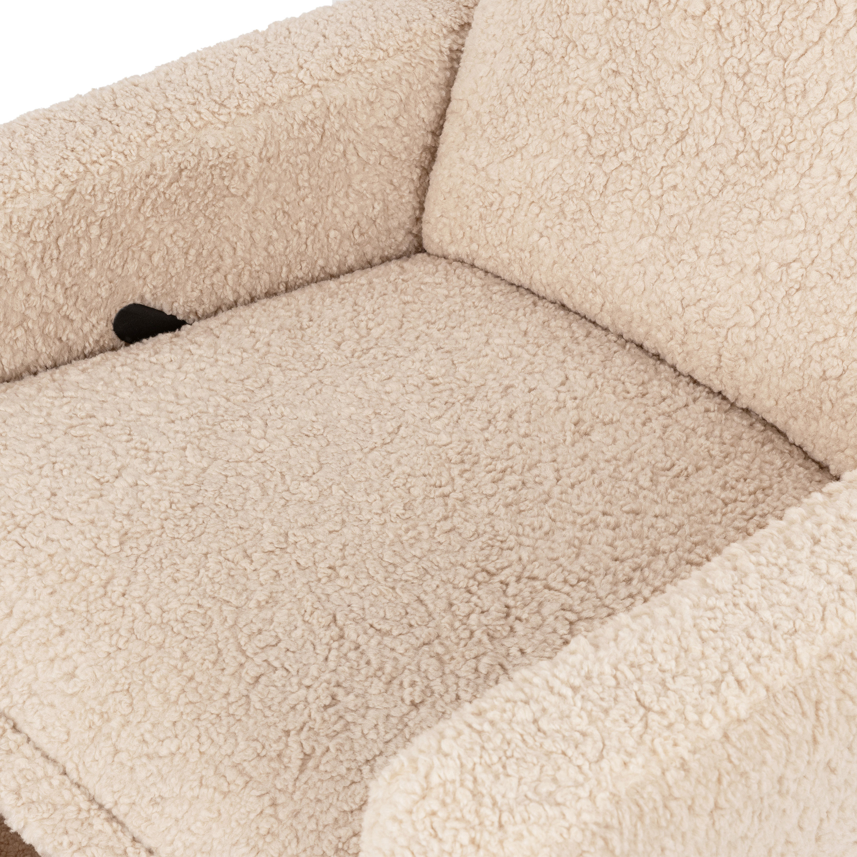 babyletto Cali Flange Recliner and Swivel Glider - Chai Shearling.
