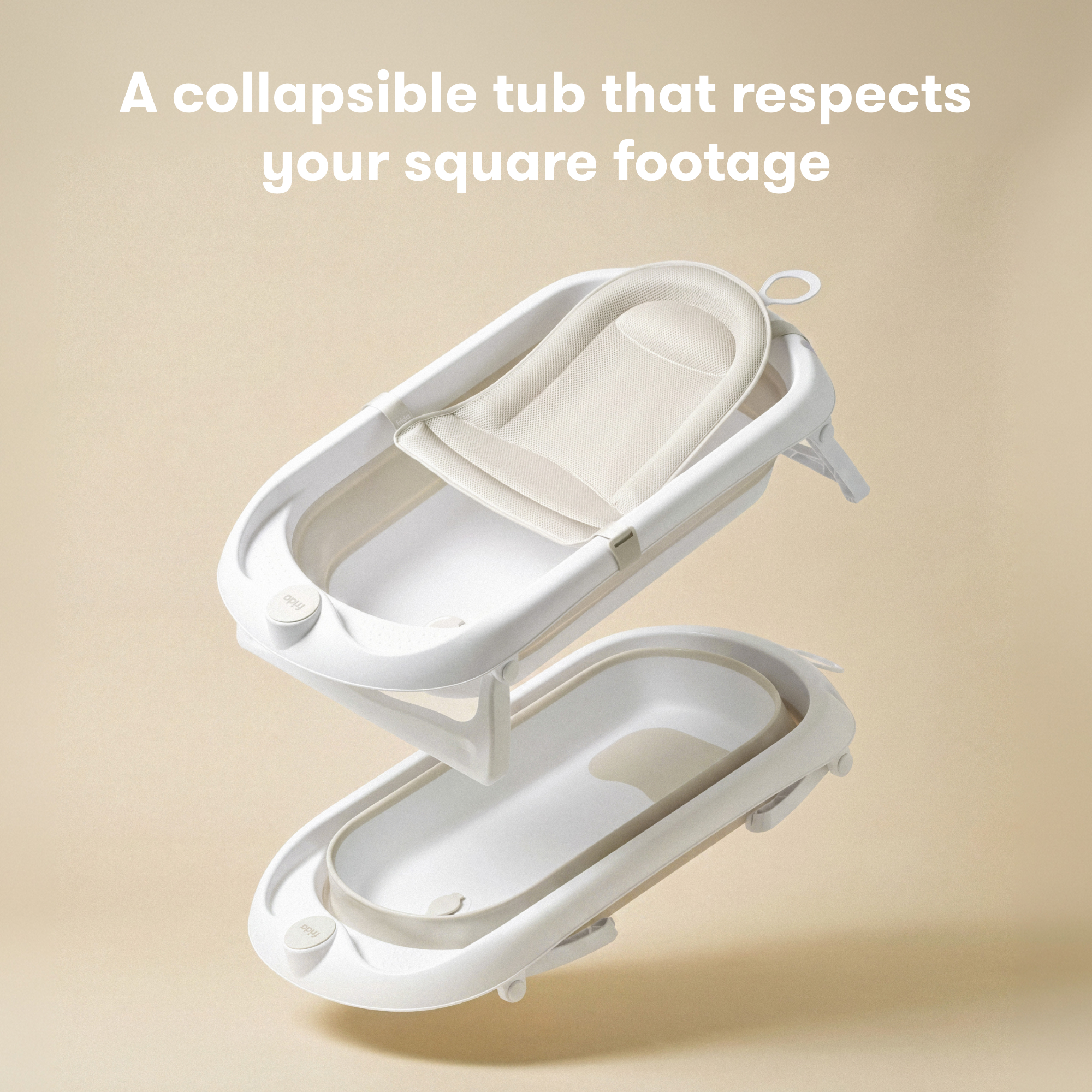 Frida Baby 2-in-1 Collapsible Bath Tub - Cream.