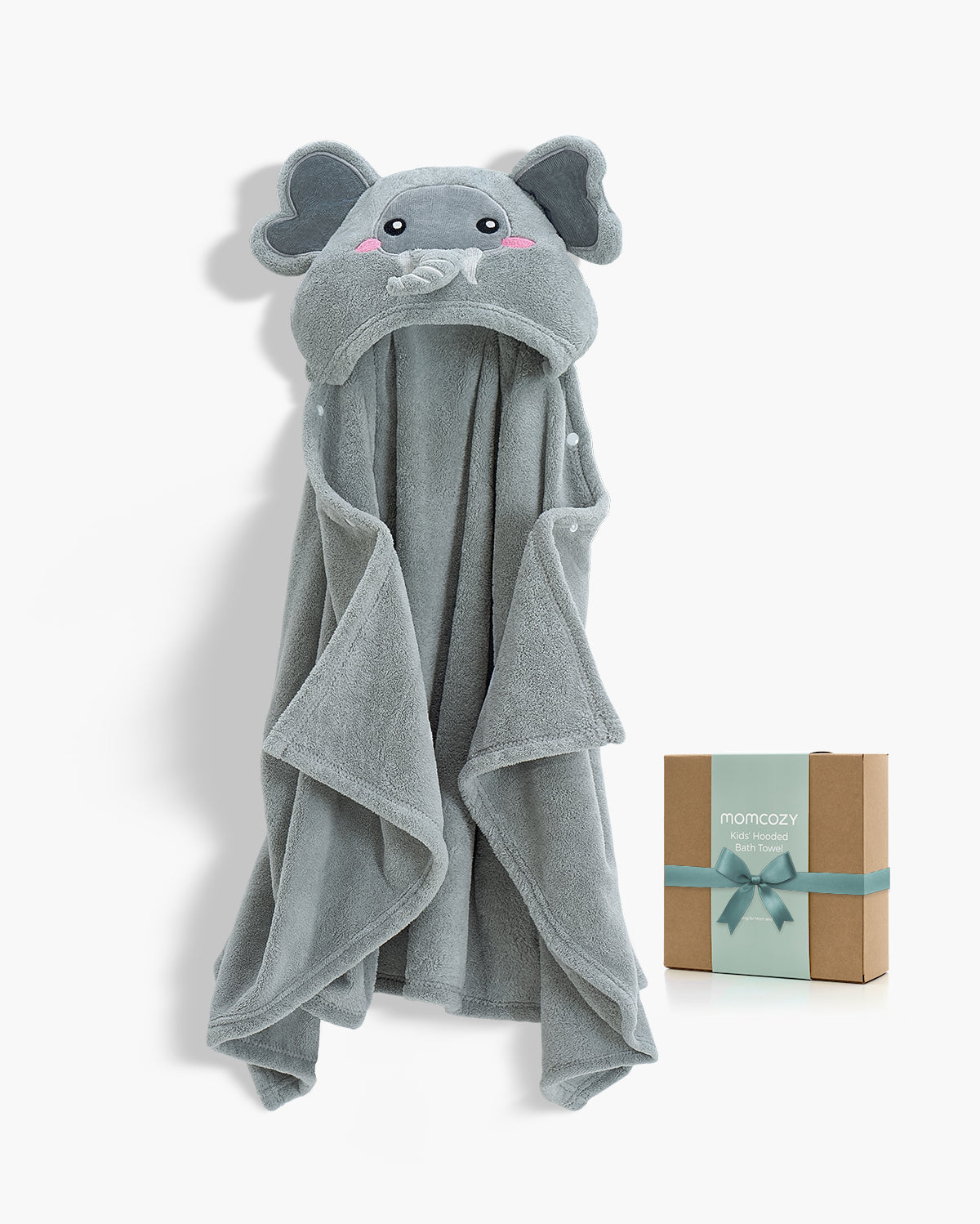 Momcozy Coral Fleece Hooded Baby Towel .
