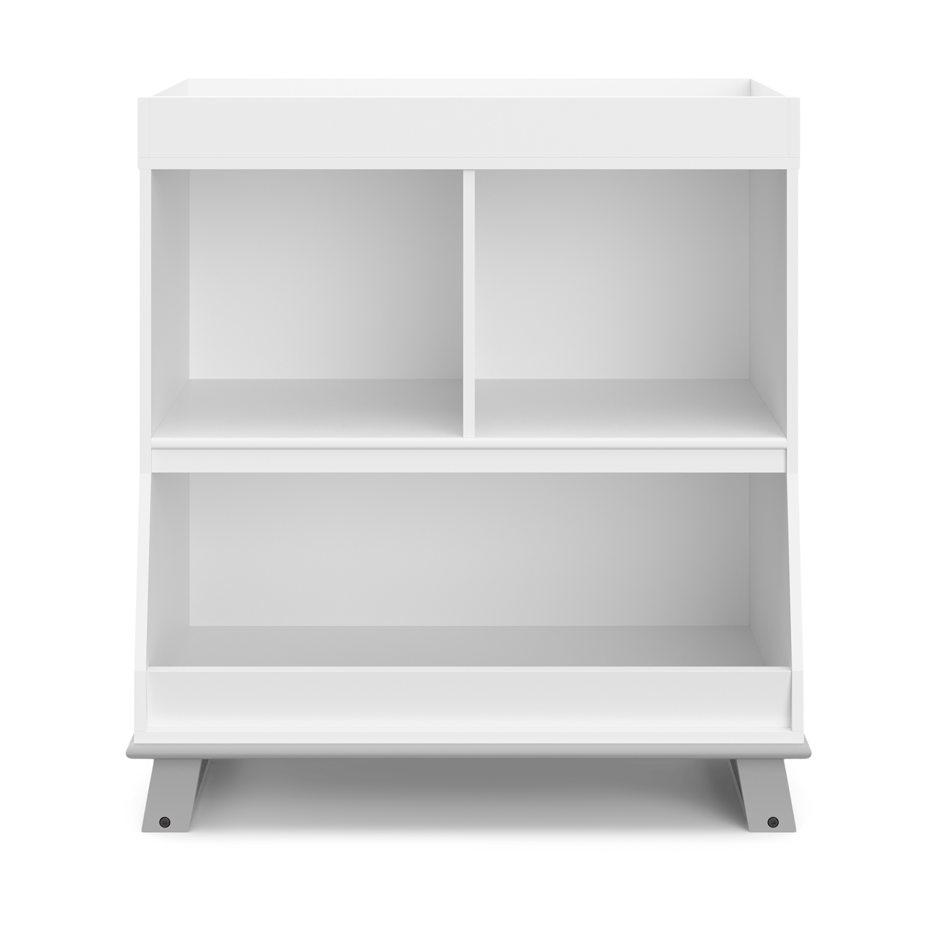 Storkcraft Modern Convertible Changing Table White/Pebble Gray