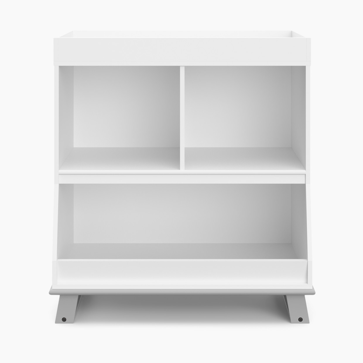 Storkcraft Modern Convertible Changing Table - White/Pebble Gray.