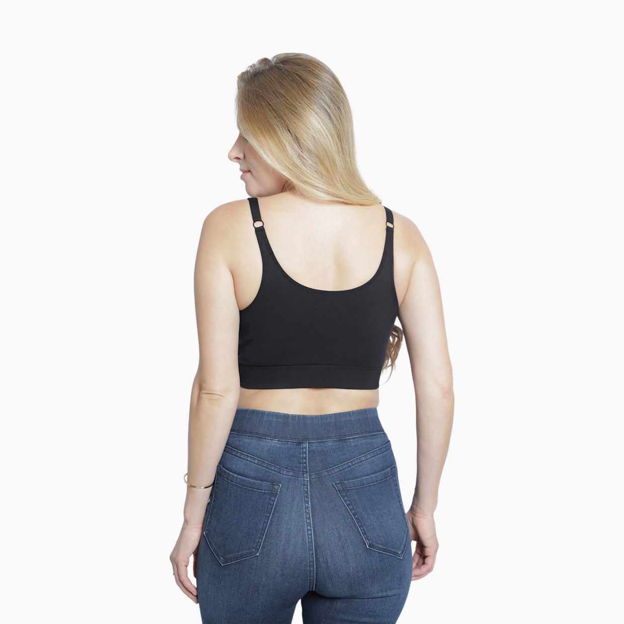 Ingrid and Isabel Cooling Crossover Nursing Bra - Black, M.