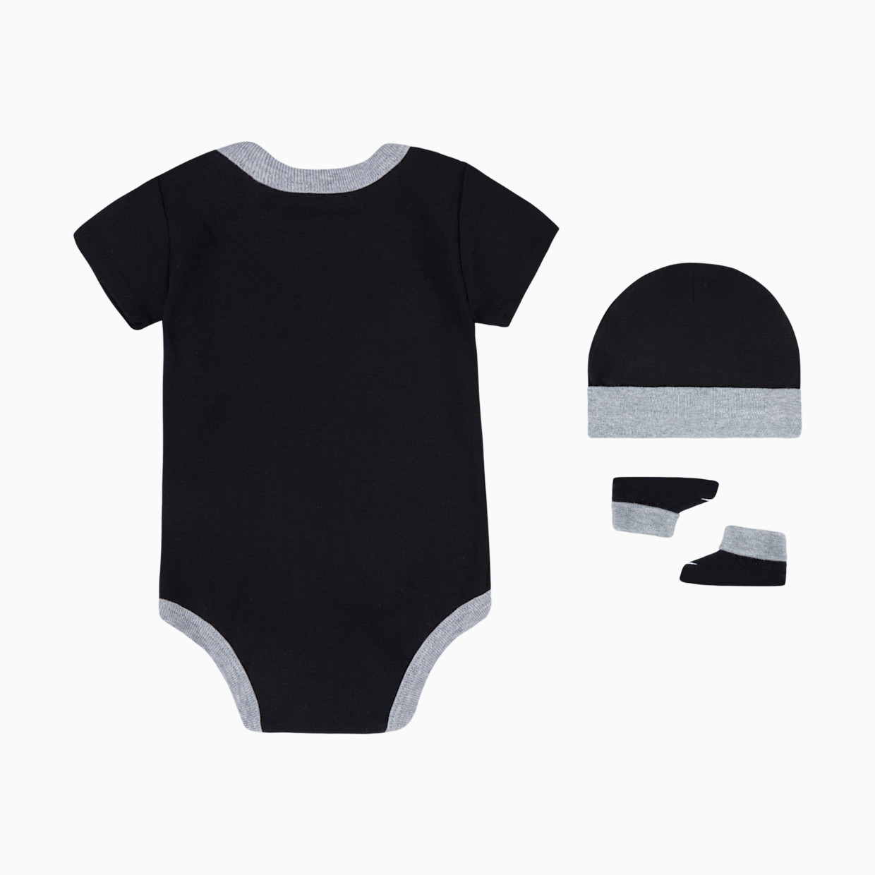 Nike Baby Bodysuit, Hat and Booties Box Set - Black, 0-6 M.