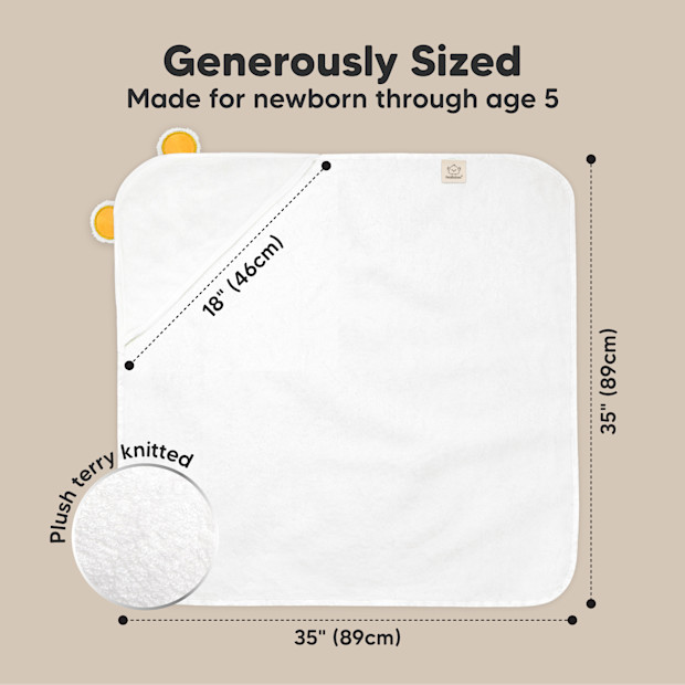 KeaBabies Cuddle Bamboo Viscose Hooded Towel.