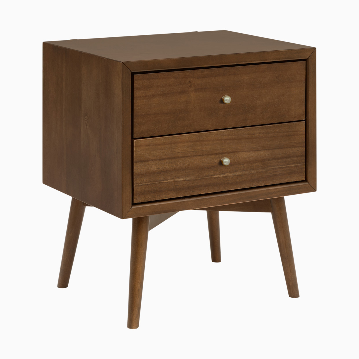 babyletto Palma Assembled Nightstand - Natural Walnut.