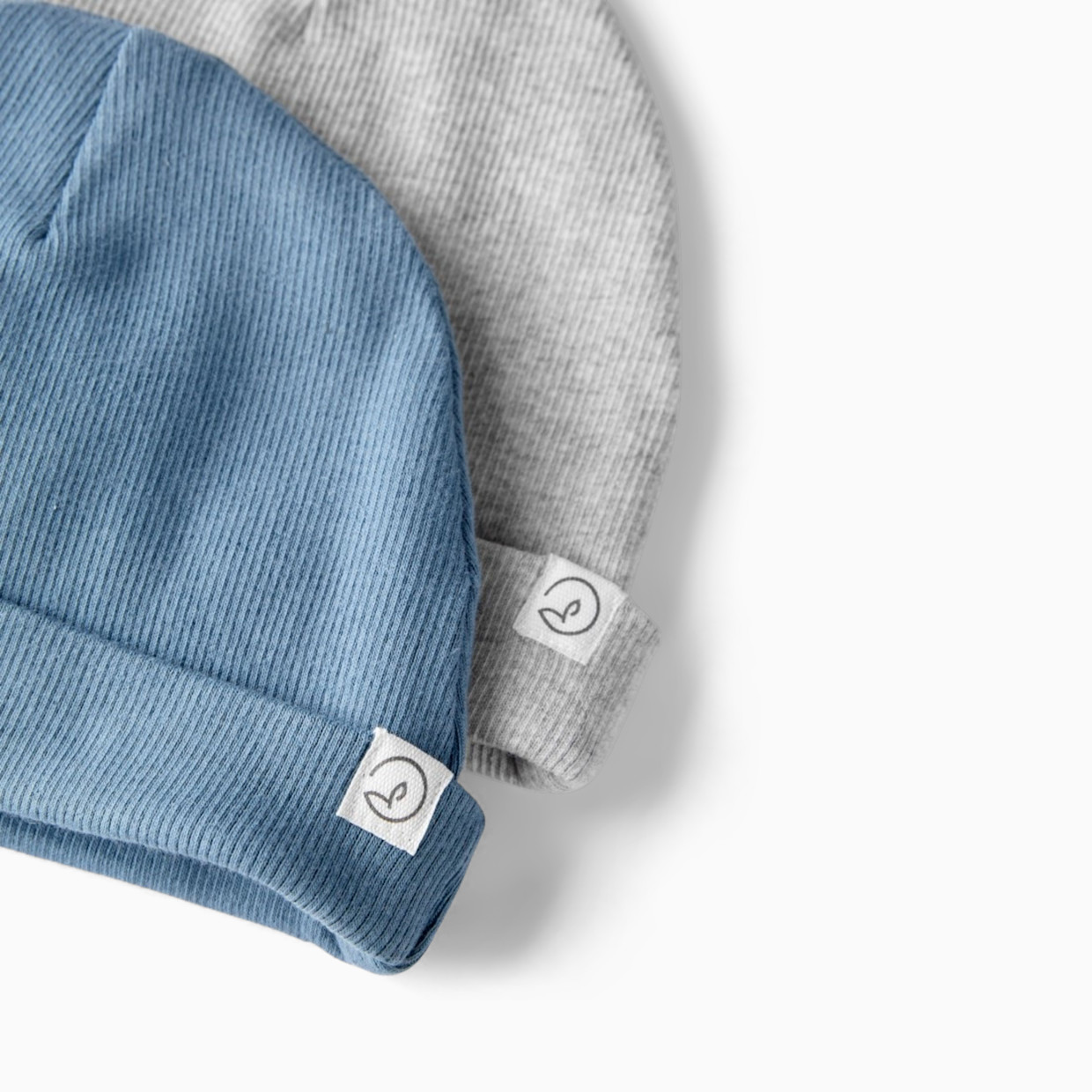 Carter's Little Planet 2-Pack Organic Cotton Rib Caps - Blue, 0-3 M.