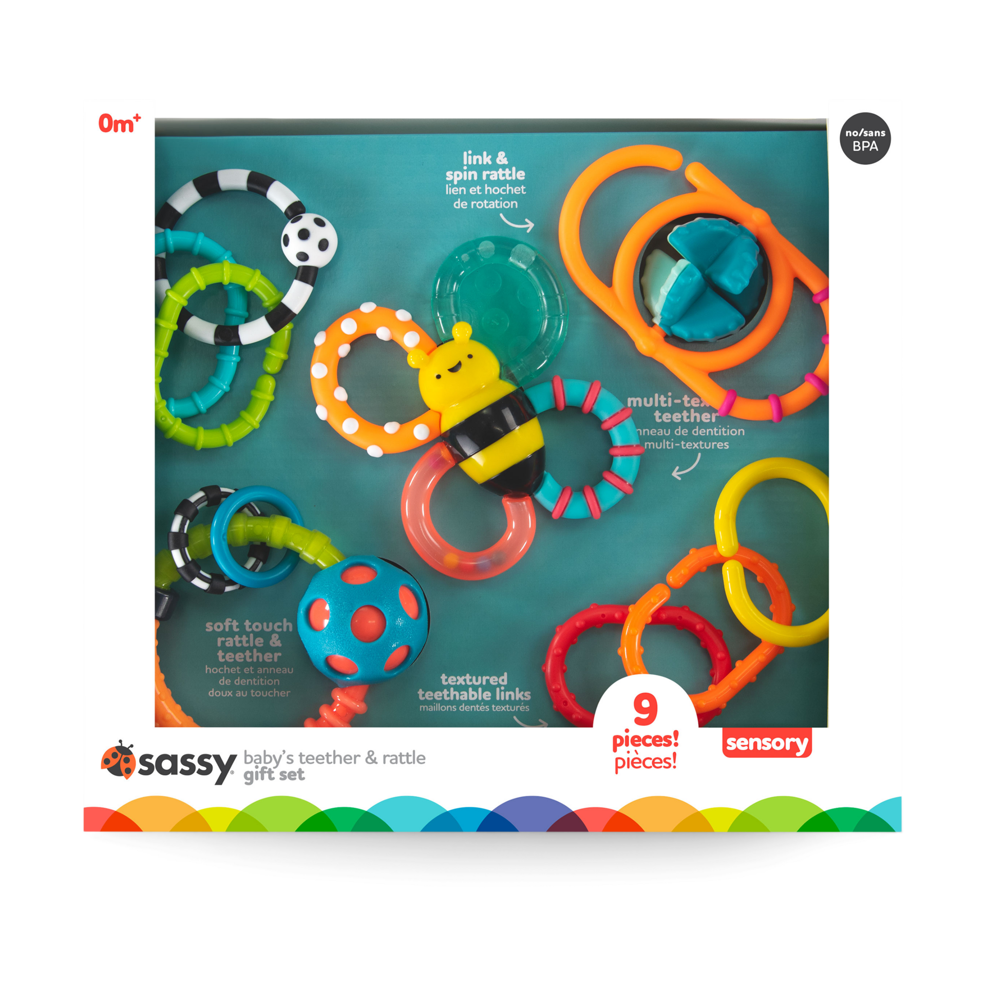 Sassy Baby's Teether & Rattle Sensory Set Sensory Toy.