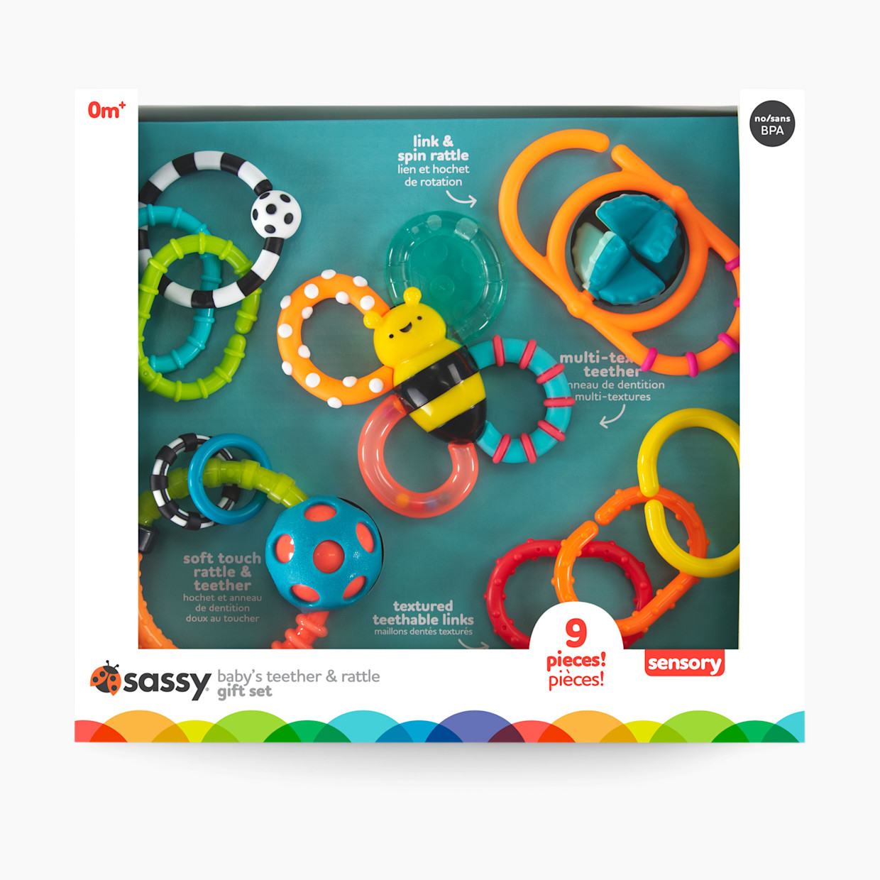 Sassy Baby's Teether & Rattle Sensory Set Sensory Toy.