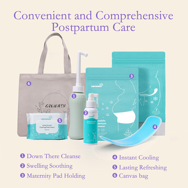 GROWNSY All-in-One Postpartum Essentials Kit.