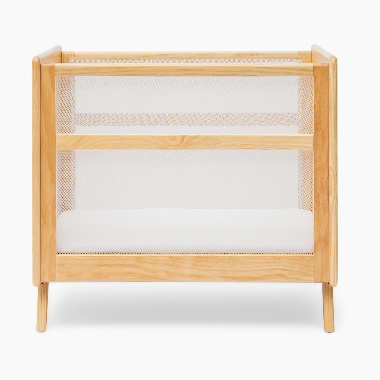 Halo 2-in-1 Breathable Mesh Convertible Mini Crib with Mattress - Natural.