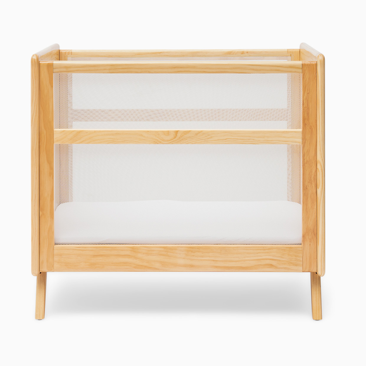 Halo 2-in-1 Breathable Mesh Convertible Mini Crib with Mattress - Natural.