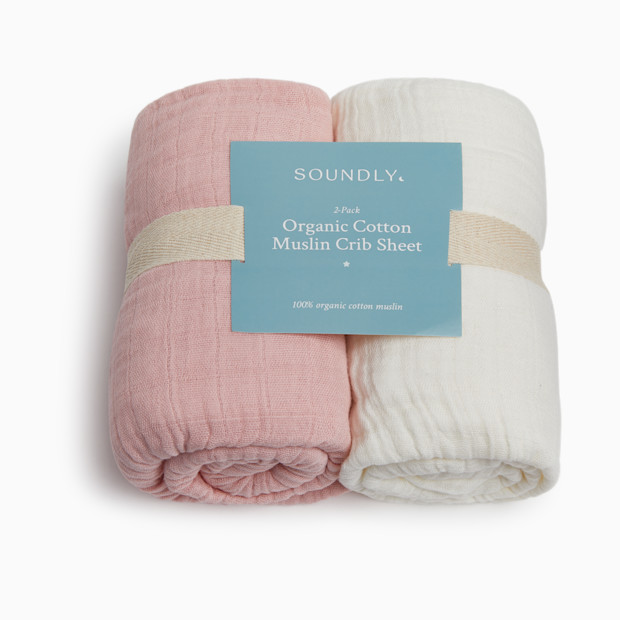 Soundly Organic Cotton Muslin Crib Sheet (2 Pack).