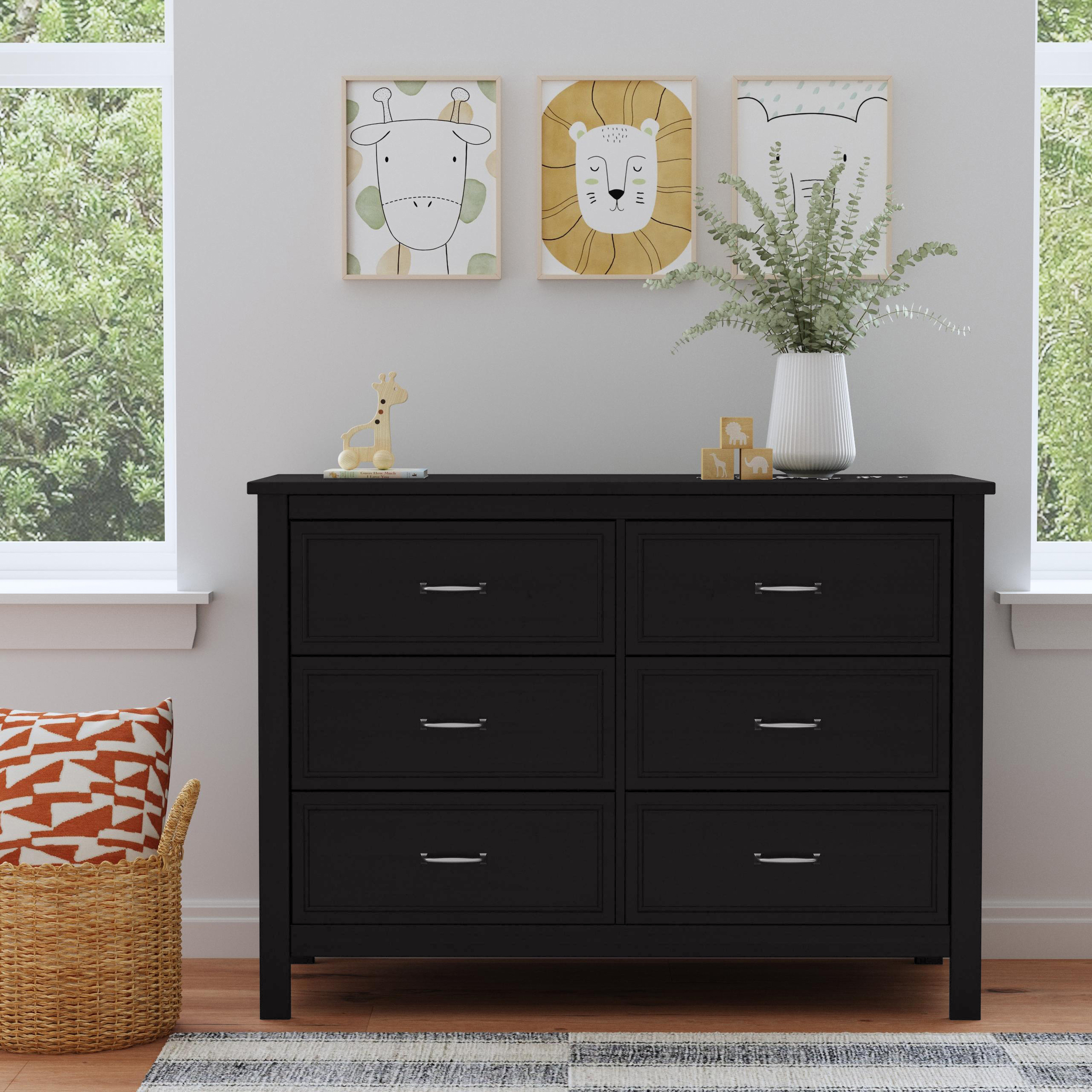 daVinci Charlie 6-Drawer Double Dresser - Ebony.
