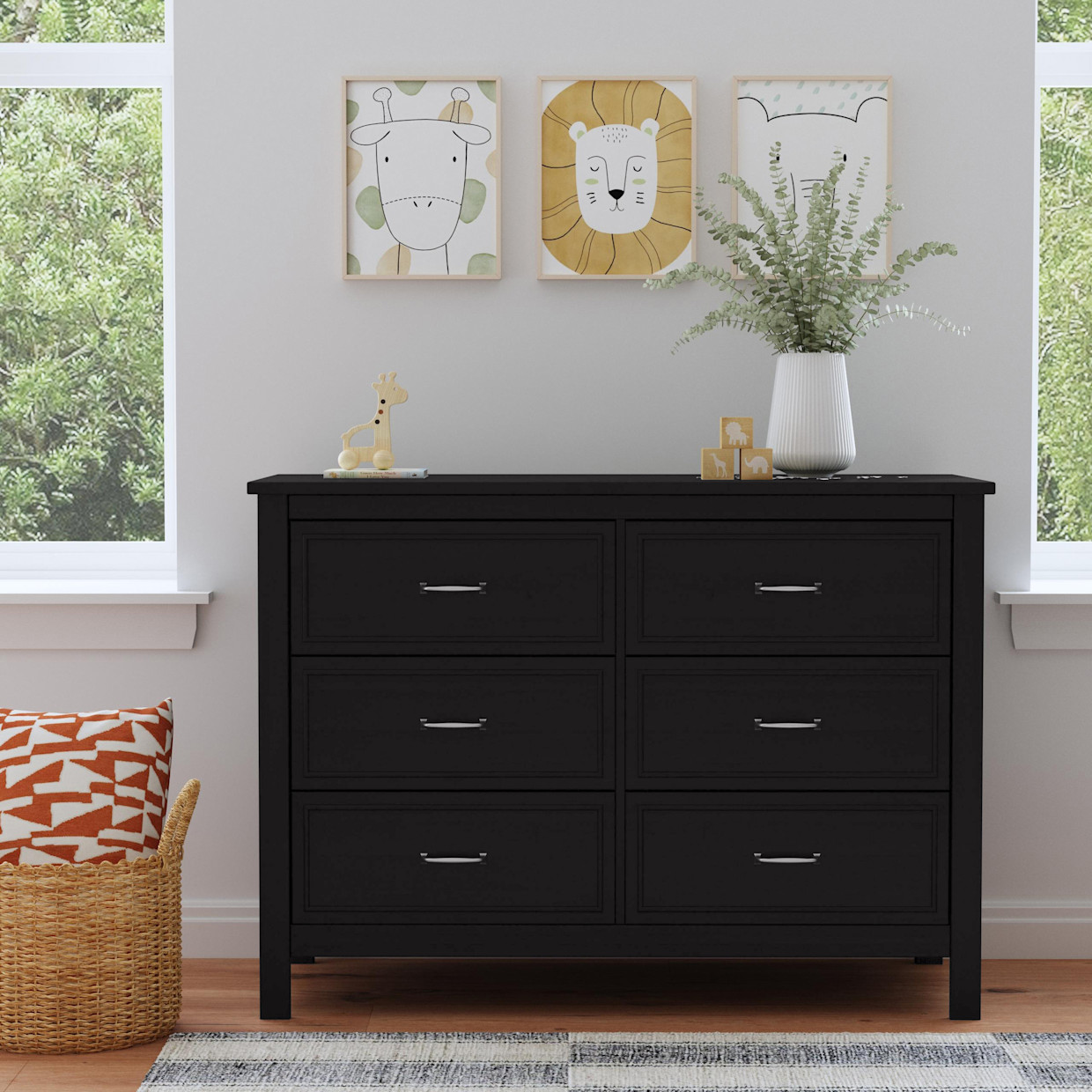 daVinci Charlie 6-Drawer Double Dresser - Ebony.