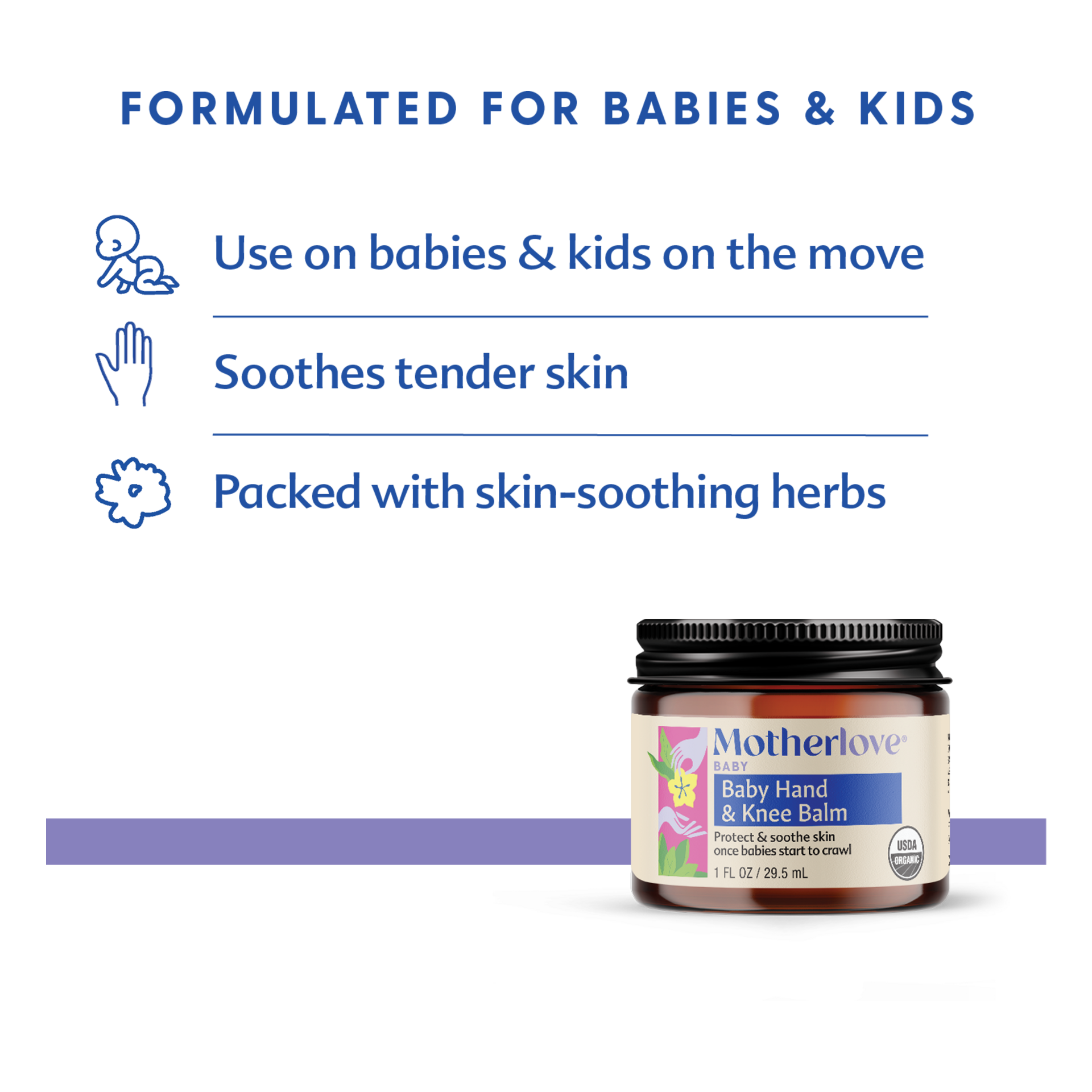 Motherlove Baby Hand & Knee Balm - 1 Oz.