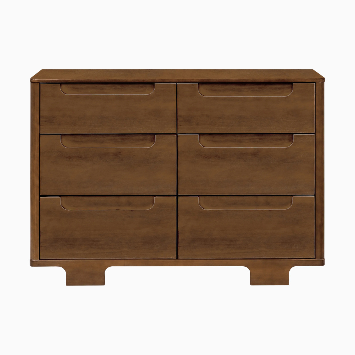 babyletto Yuzu 6-Drawer Dresser - Natural Walnut.