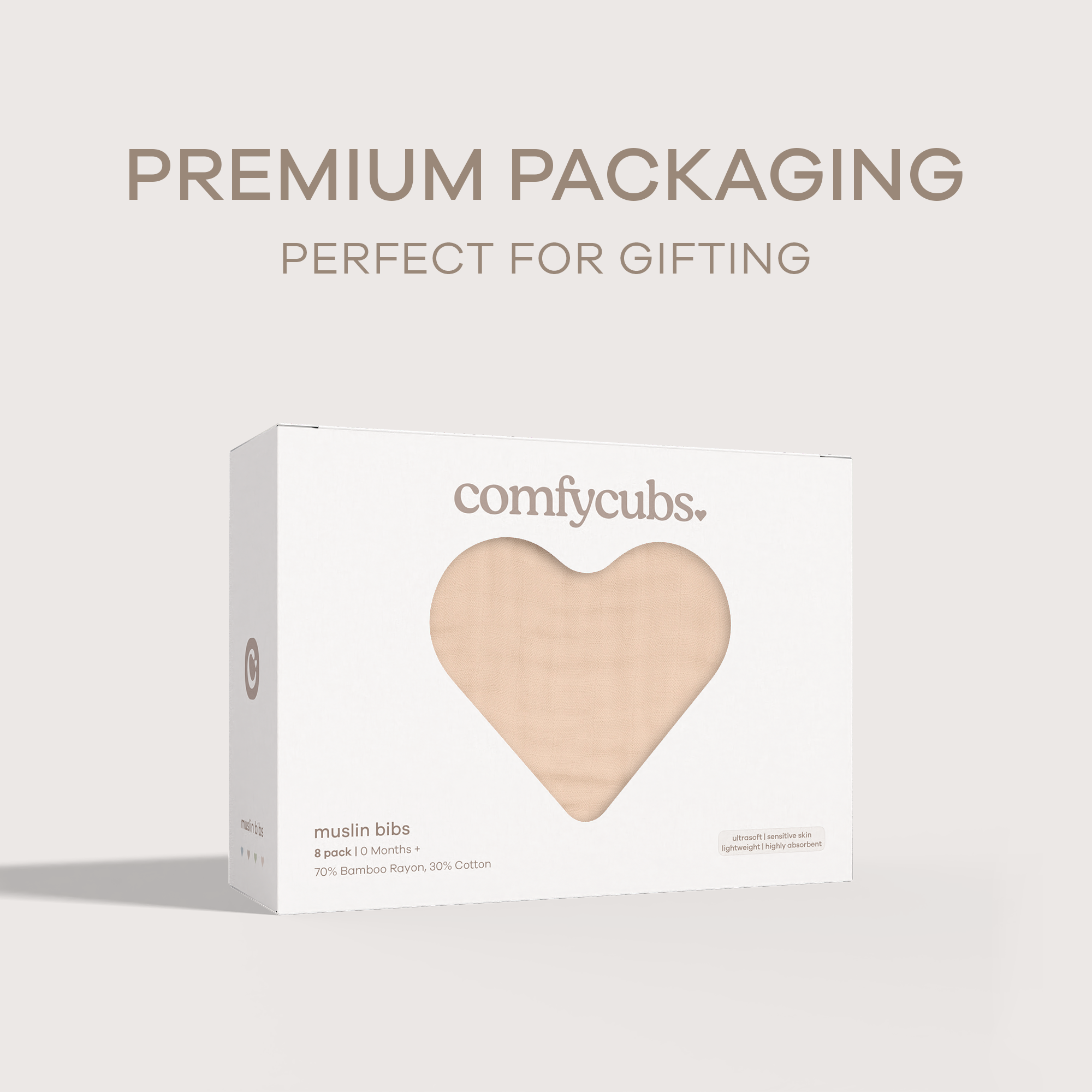 Comfy Cubs Muslin Bibs with Adjustable Snaps (4 Pack) - Blush, 4.