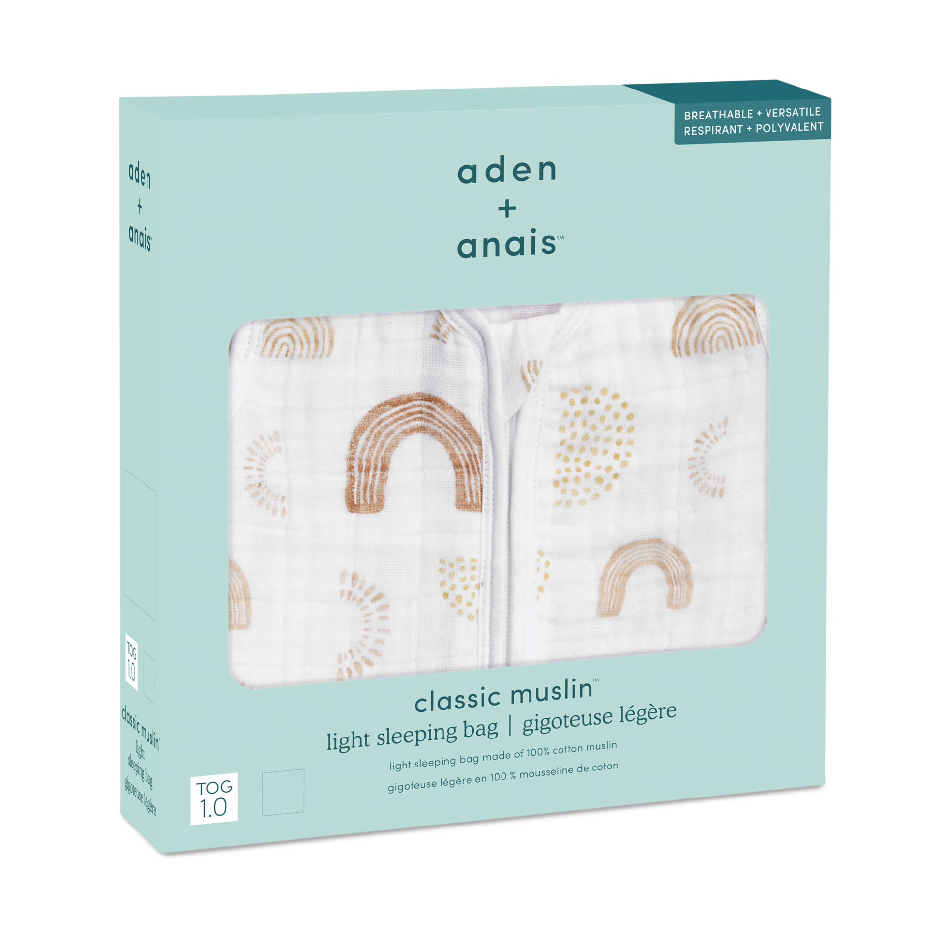 Aden + Anais Cotton Muslin Light Sleeping Bag Keep Rising, M