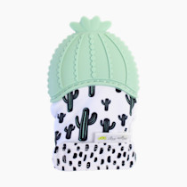 Itzy Ritzy Silicone Teething Mitt - Soothing Infant Teething Mitten with Adjustable Strap, Crinkle Sound & Textured Silicone to Soothe Sore & Swollen Gums - For Ages 3 Months & Up (Fox)