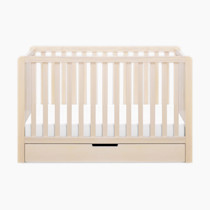 Carter's by DaVinci Colby 4-in-1 Convertible Crib with Trundle Drawer in Washed Natural, Greenguard Gold Certified, Undercrib Storage