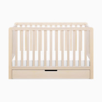 Carter's by DaVinci Colby 4-in-1 Convertible Crib with Trundle Drawer in Washed Natural, Greenguard Gold Certified, Undercrib Storage