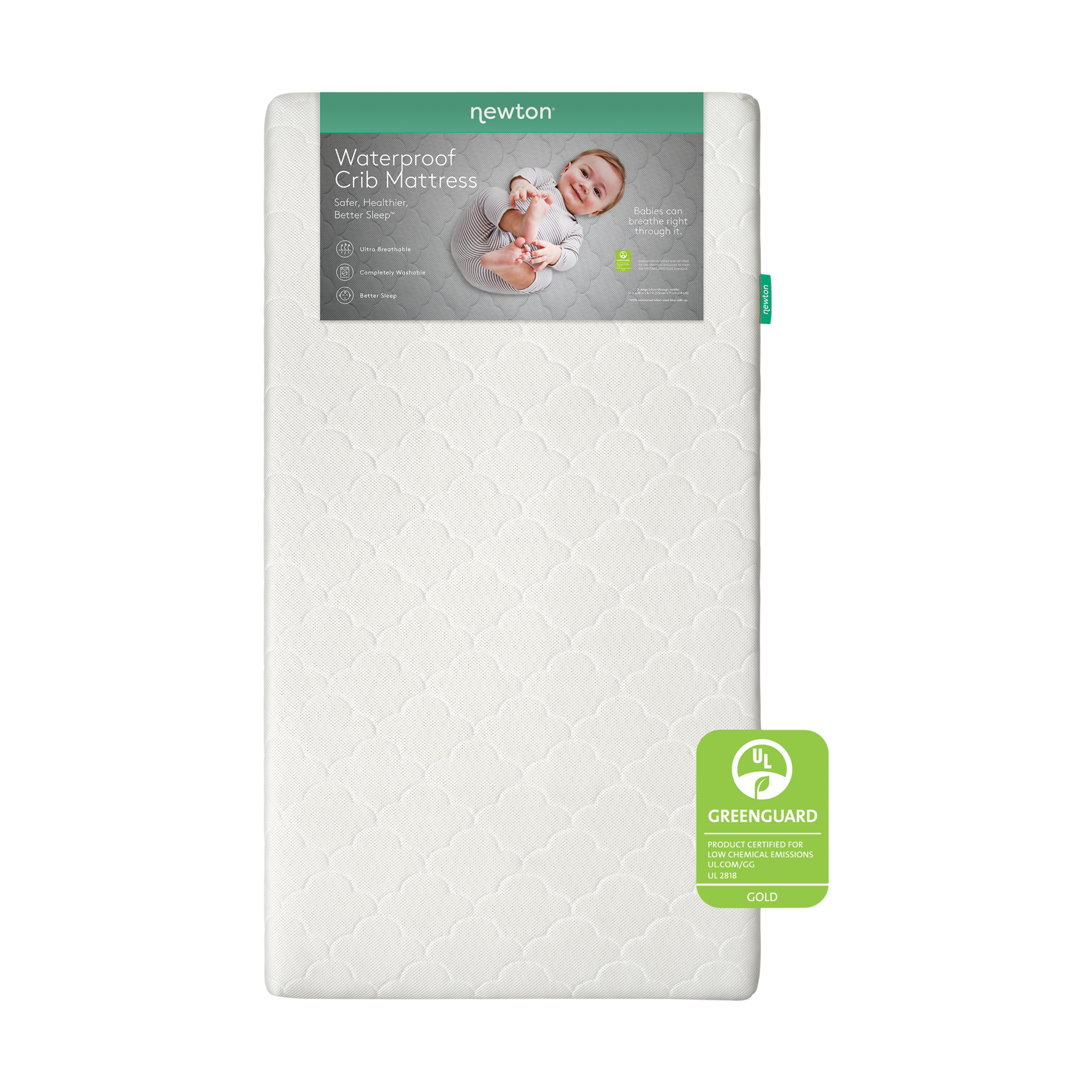 Newton Baby Waterproof Breathable Crib Mattress - White