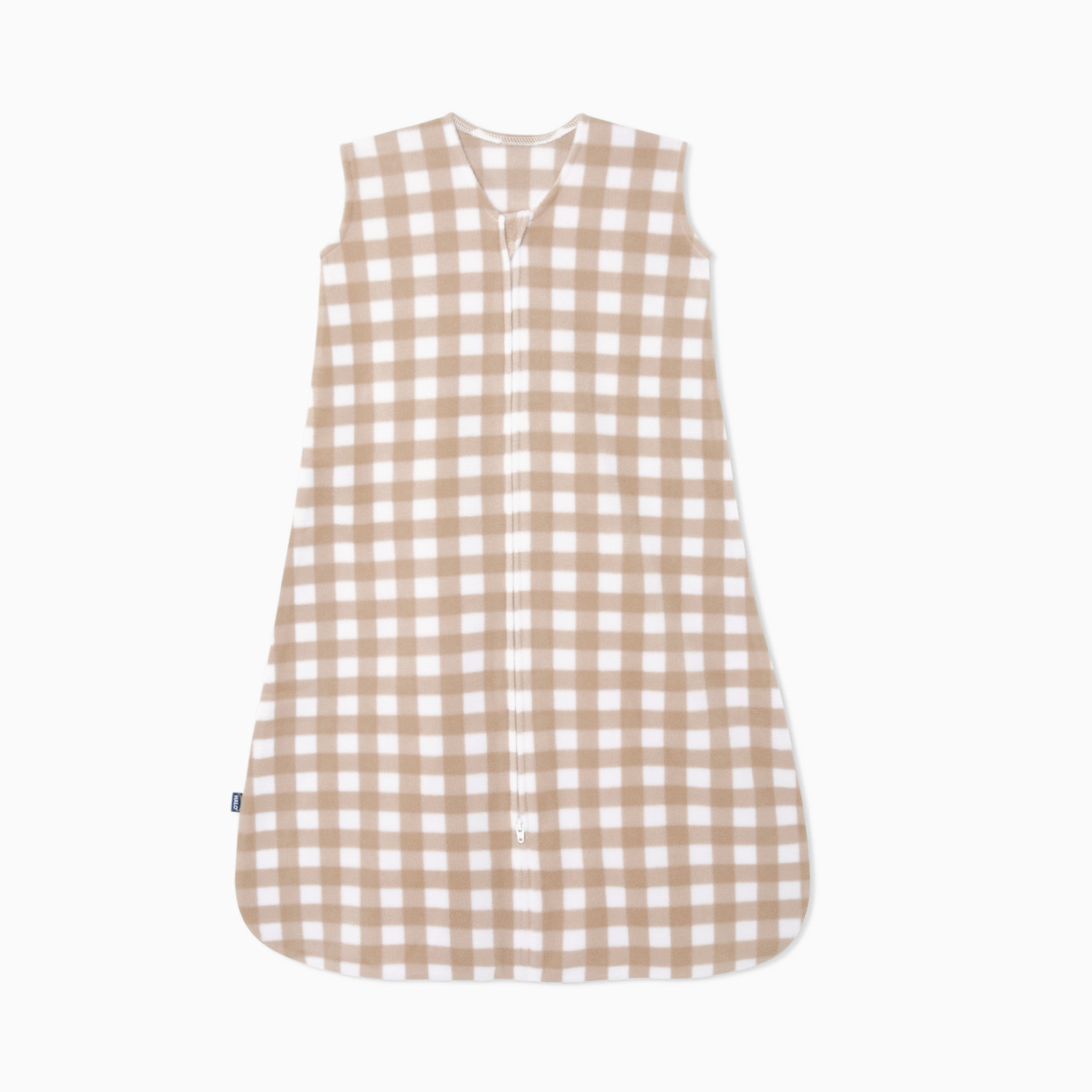 Halo SleepSack Wearable Blanket (Micro-Fleece) - Tan Gingham, Small.