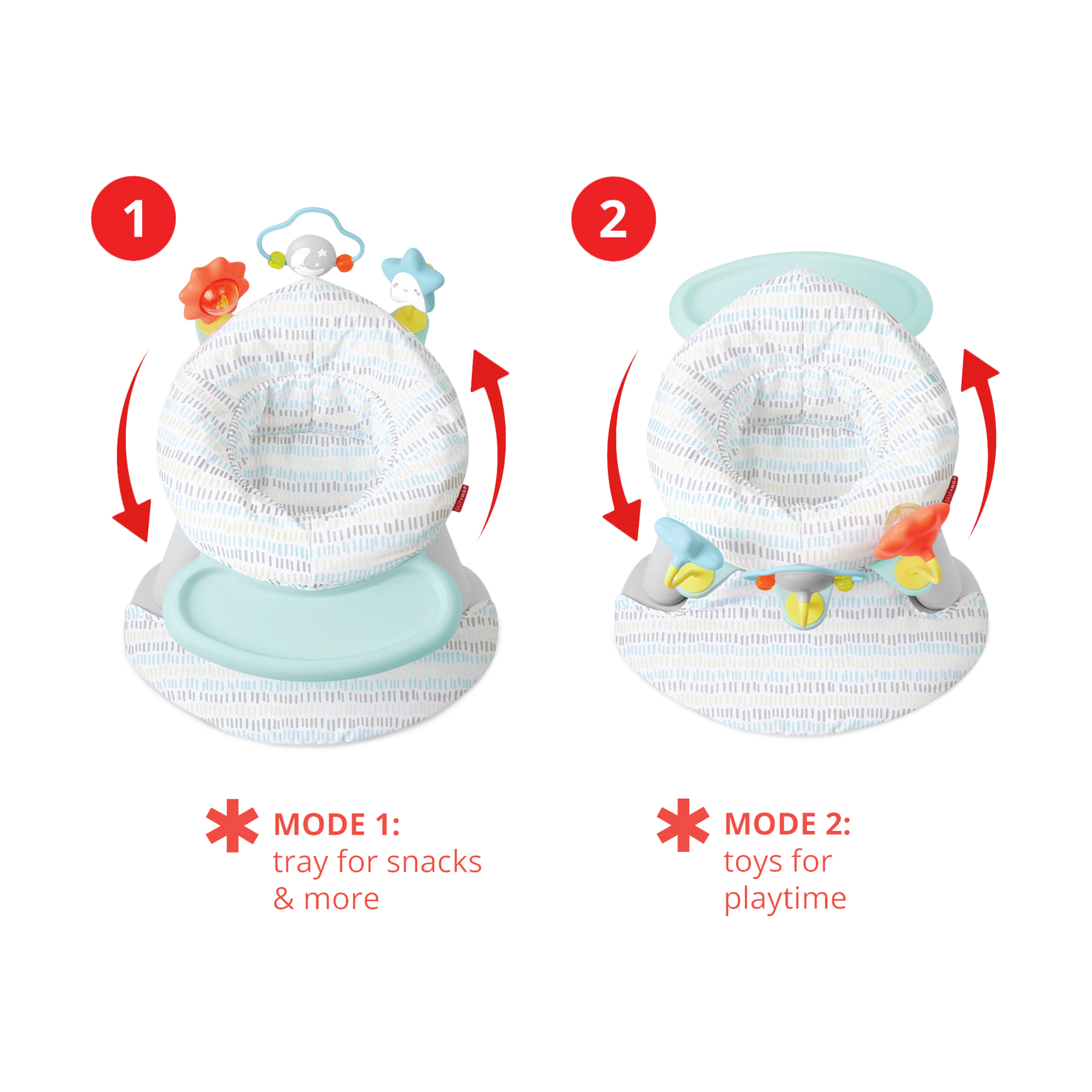 Skip Hop Silver Lining Cloud 2-in-1 Activity Floor Seat.