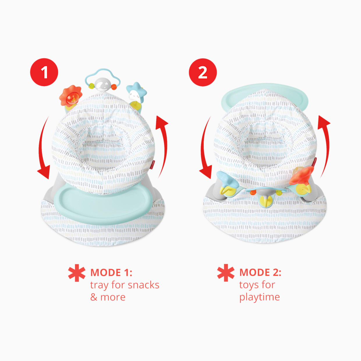 Skip Hop Silver Lining Cloud 2-in-1 Activity Floor Seat.