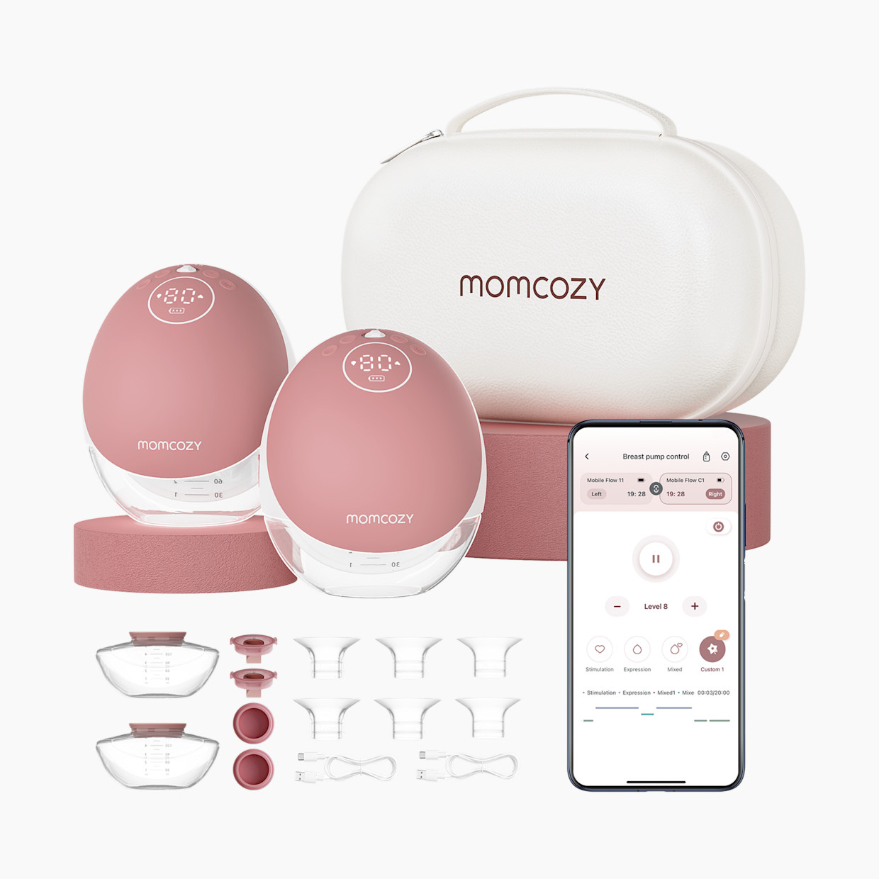 Momcozy M9 Wearable Electric Breast Pump with Smart App - Double.