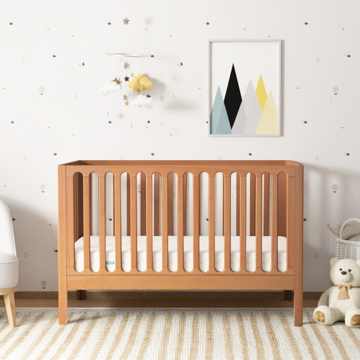 Newton Baby Galileo 3-in-1 Convertible Crib - Chestnut.