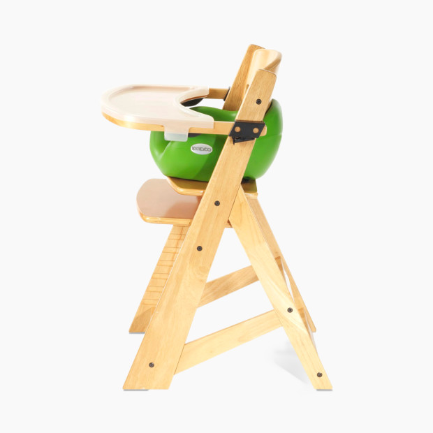 Keekaroo Height Right Highchair with Infant Insert and Tray - Natural/Lime.