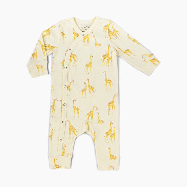 Pehr Organic Cotton Wrap Romper - Follow Me Giraffe, 3-6 M | Babylist Shop