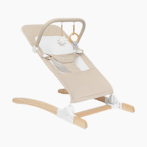 Baby Delight Heirloom Aspen Wooden Baby Bouncer | Infant Baby Chair | 0 – 6 Months | 100% GOTS Certified Cotton Fabrics | Organic Oat