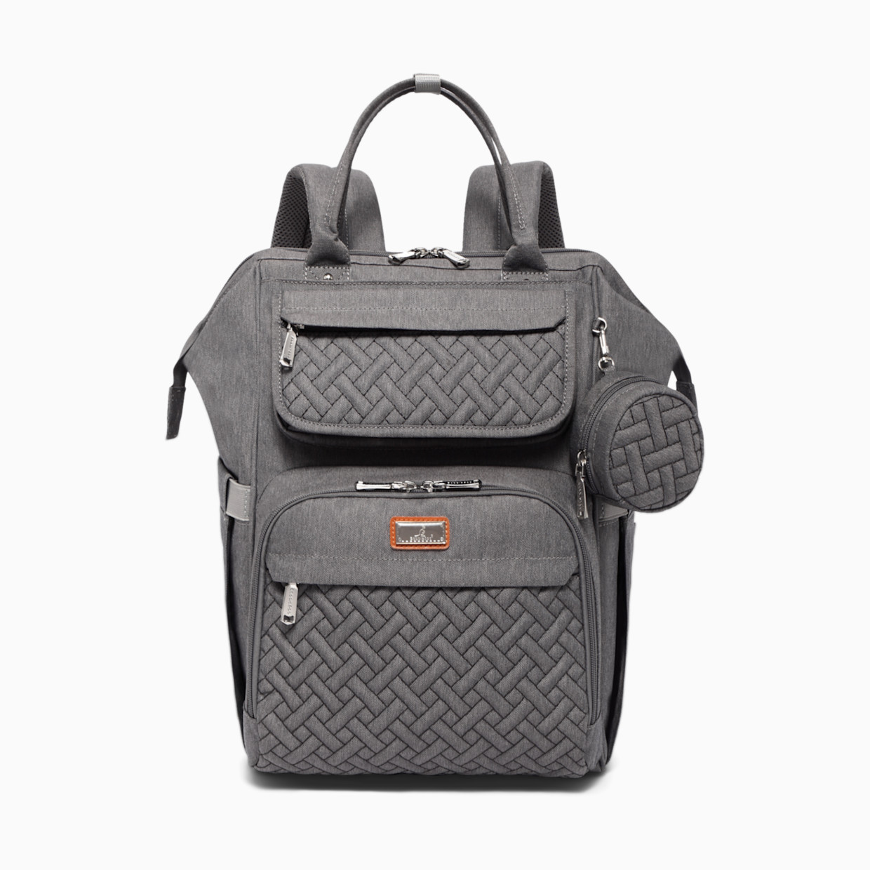 Babbleroo WideTop Diaper Bag Backpack - Dark Grey.
