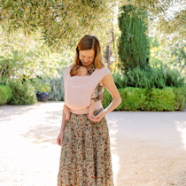 Ergobaby Embrace Baby Carrier Newborn to Toddler - Breathable Baby Carriers for Summer - Cozy Essentials (7-25 Pounds), Ponte Knit, Blush Pink