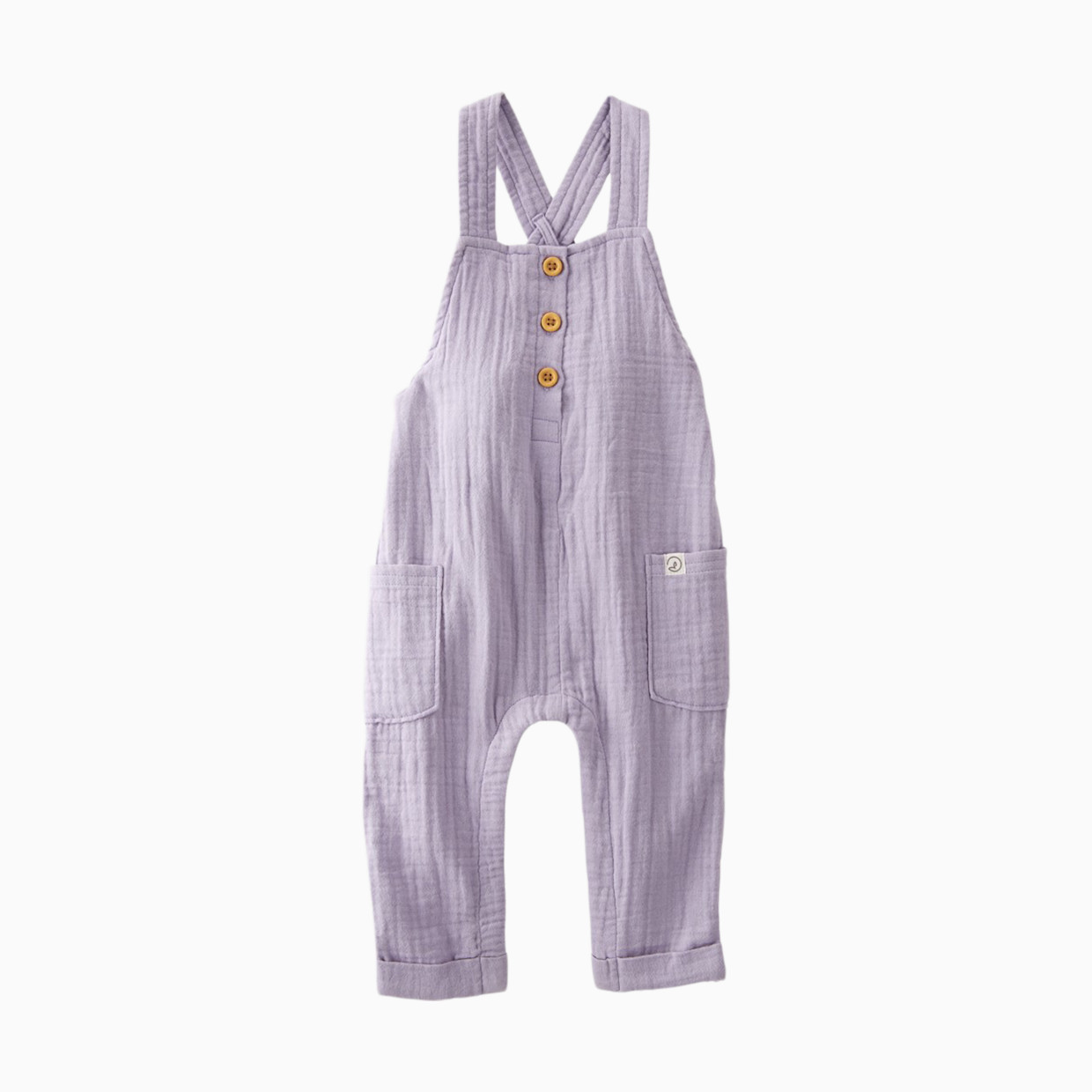 Carter's Little Planet Organic Cotton Gauze Overalls in Blue Creek - Purple, 0-3 M.