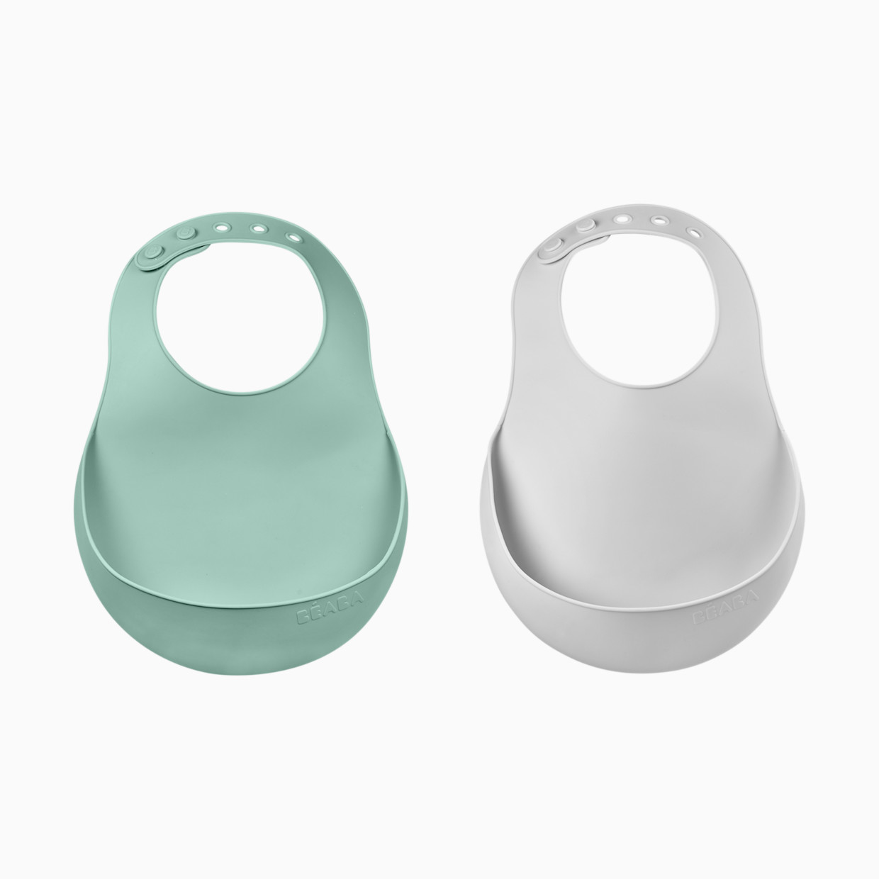 Beaba Silicone Bibs (Set of 2) - Sage & Cloud.
