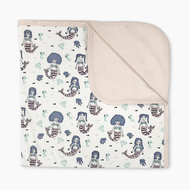 Finn + Emma Organic Cotton Reversible Blanket - Mermaids.