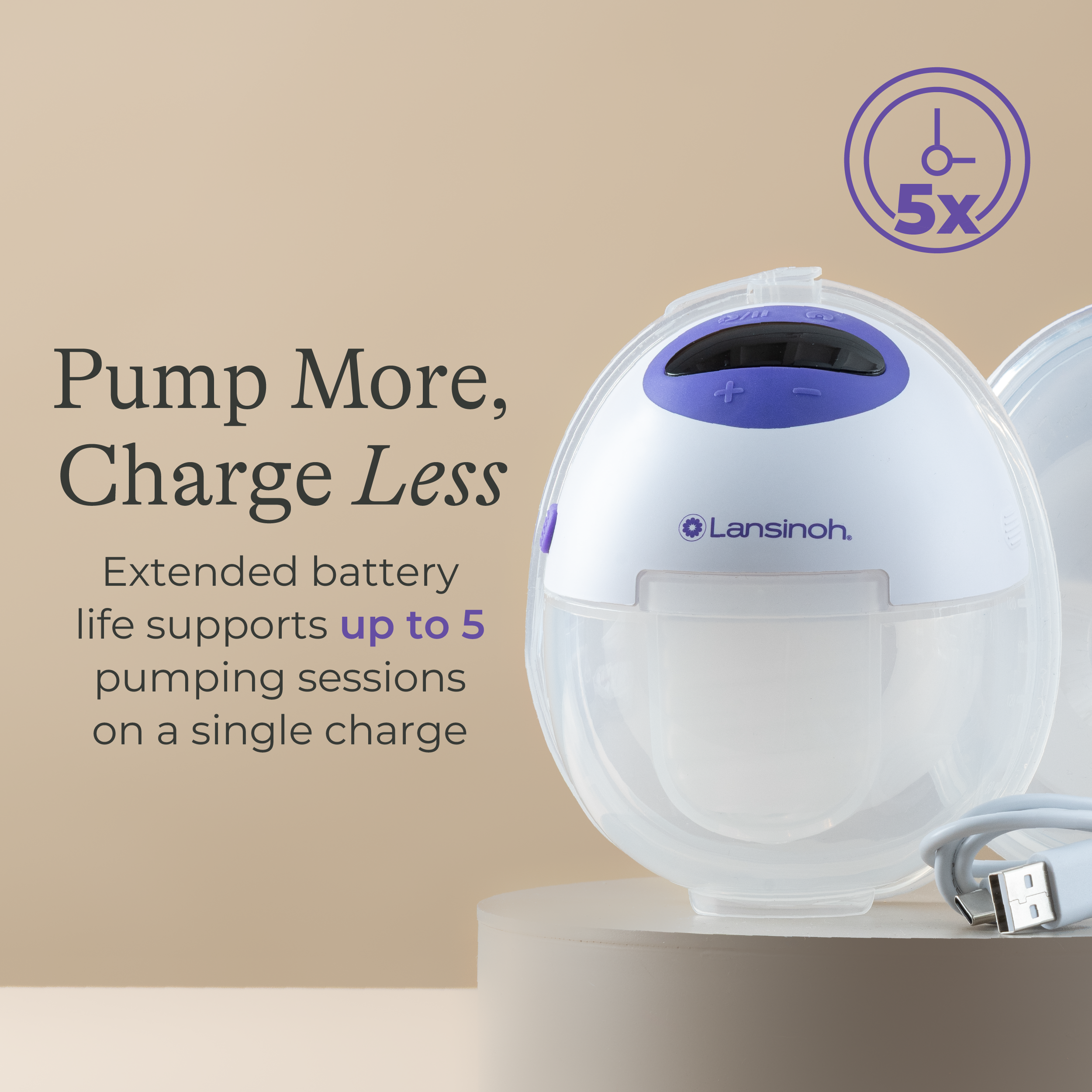 Lansinoh DiscreetDuo Flow Wearable Breast Pump.