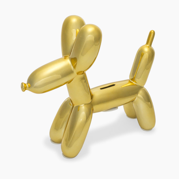 Made by Humans 2 Balloon Money Bank - Gold Dog.