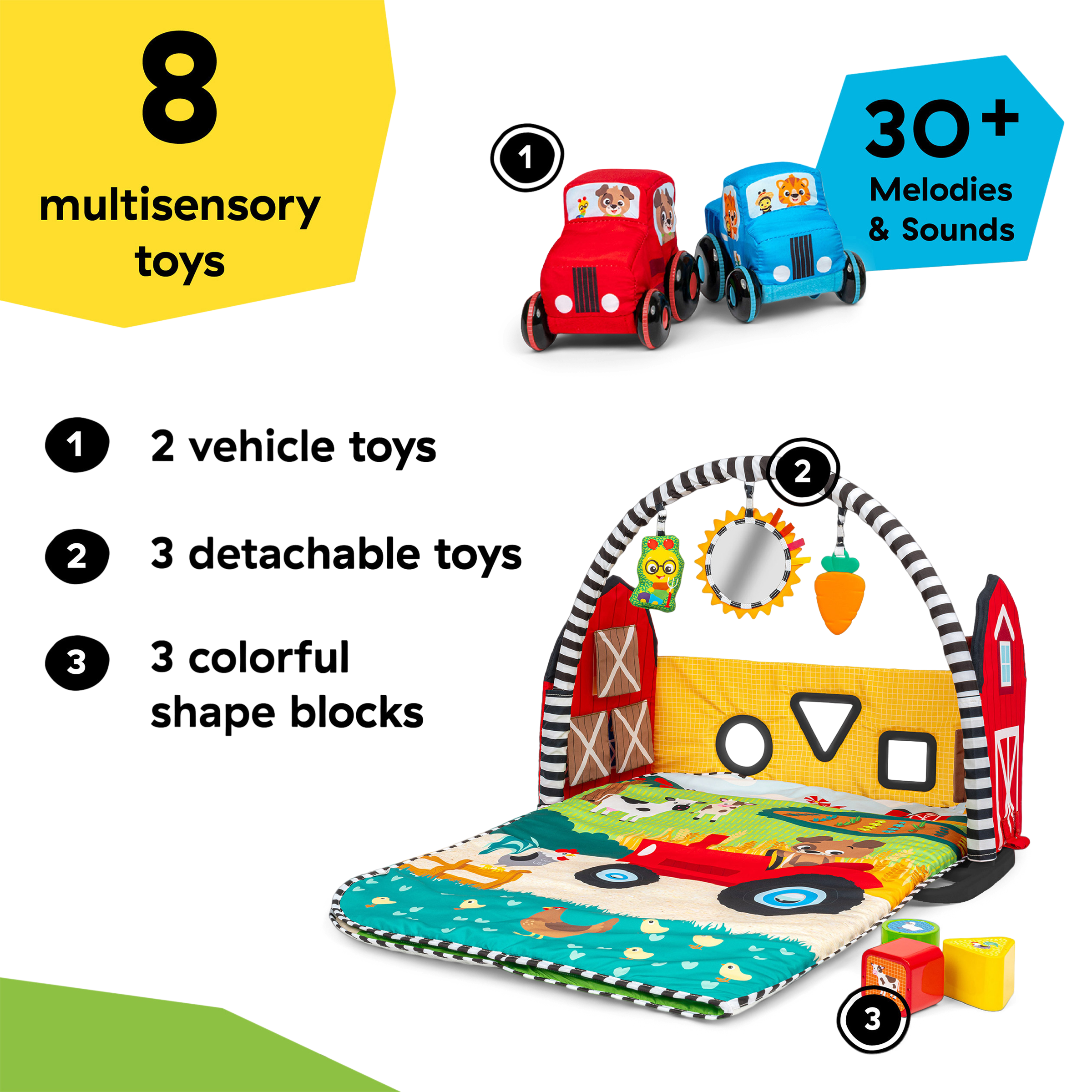 Baby Einstein Farm Explorers Busy Barnyard Grow With Me Activity Gym.