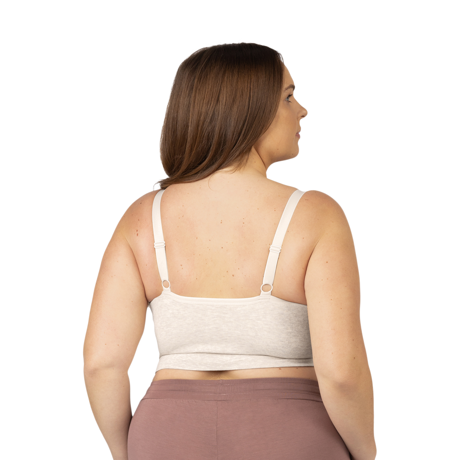 Kindred Bravely Sublime Bamboo Viscose Hands-Free Pumping Lounge & Sleep Bra - Oatmeal Heather, X-Large Busty.