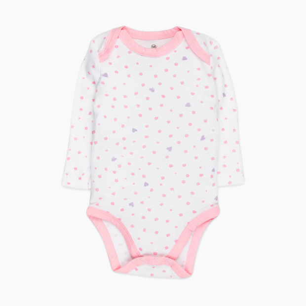 Honest Baby Clothing 5-Pack Organic Cotton Long Sleeve Bodysuit - Rose Blossom, 0-3 M, 5.