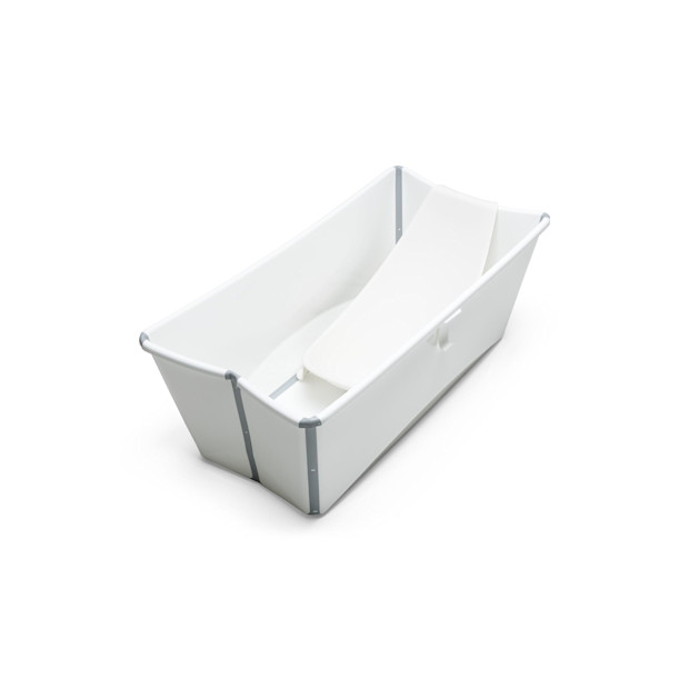 Stokke Flexi Bath Foldable Baby Bath Tub with Temperature Plug & Infant Insert.