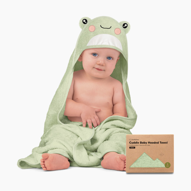 KeaBabies Cuddle Bamboo Viscose Hooded Towel - Frog.