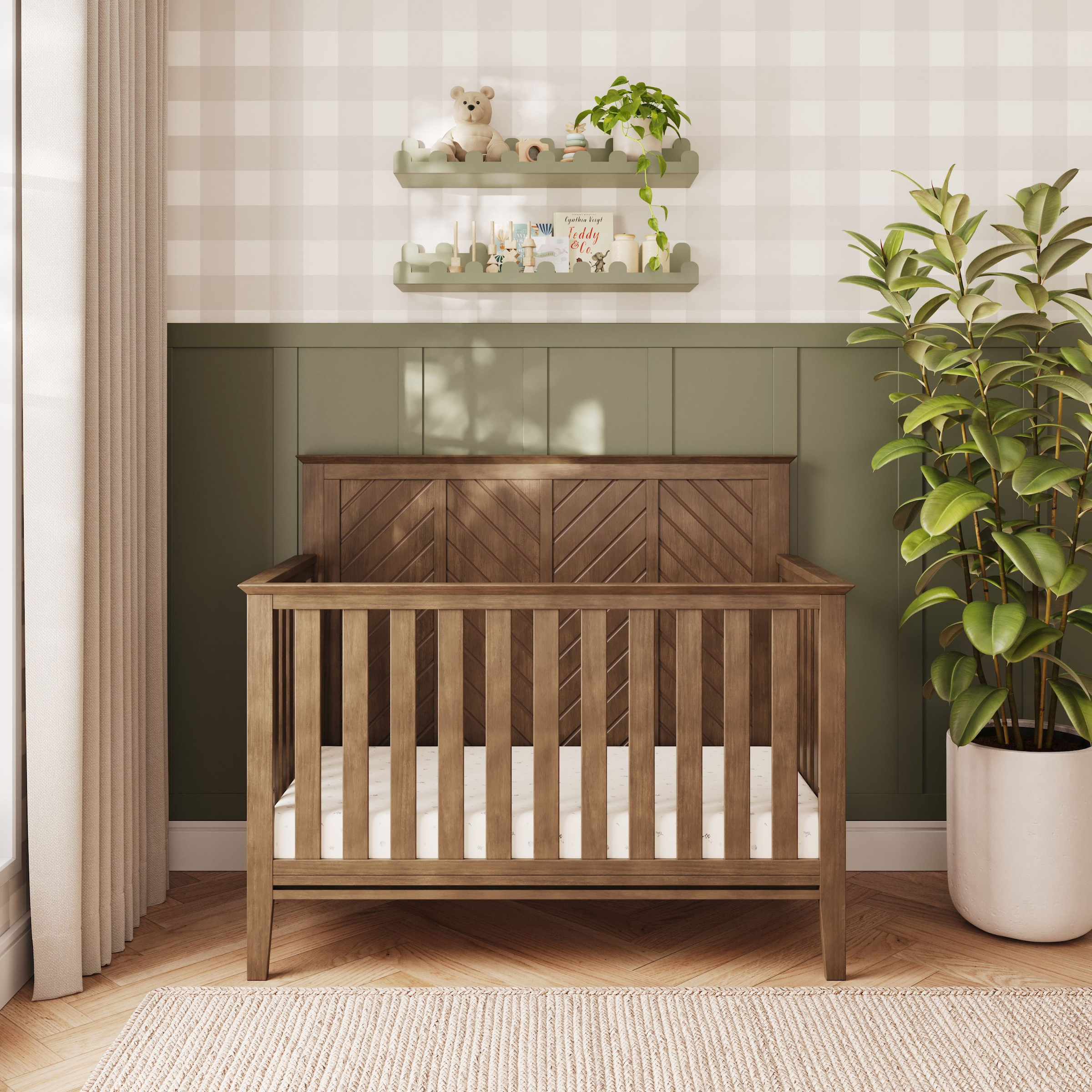 Child Craft Atwood 4-In-1 Convertible Crib - Cocoa Bean.