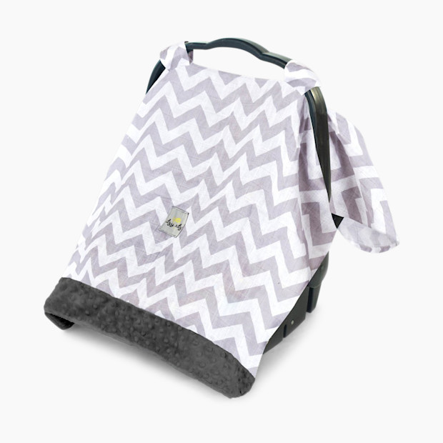 Itzy Ritzy Cozy Happens Infant Car Seat Canopy - Heather Grey Chevron.