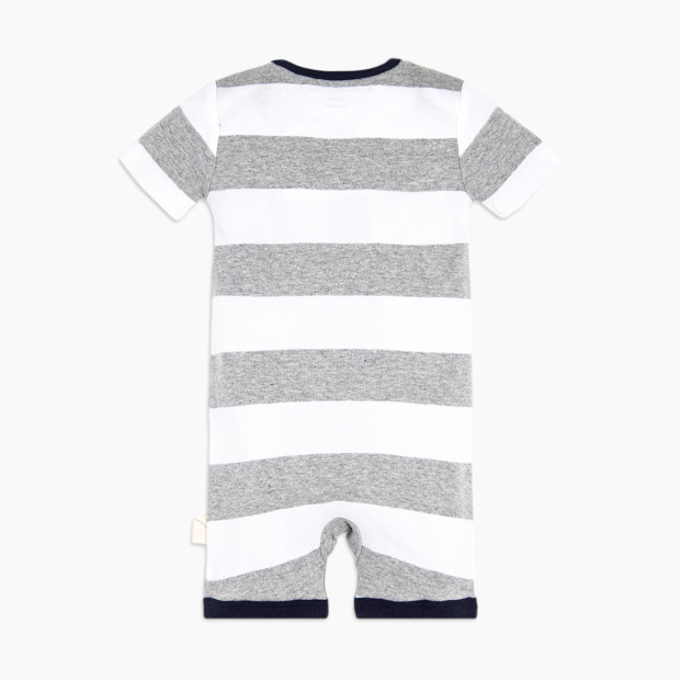 Burt's Bees Baby 2 Pack Rompers - Heather Grey Pocket, 12 Months.